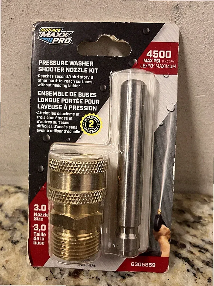 Surface Maxx Pro Pressure Washer Shooter Nozzle Kit 4500 Max PSI - 6305859
