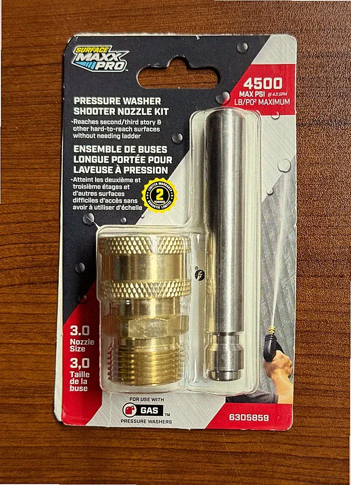 Surface Maxx Pro Pressure Washer Shooter Nozzle Kit 4500 Max PSI - 6305859