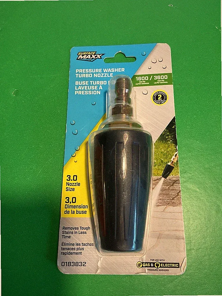 Surface Maxx Turbo Nozzle 1600- 3600 PSI Pressure Washer Nozzle -new