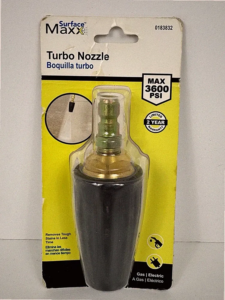 SurfaceMaxx 0183832 Turbo Nozzle 3600 PSI Pressure Washer Gas Electric New