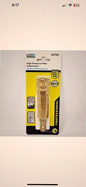 SurfaceMaxx 1/4-in Brass Filter for Gas & Electric Pressure Washers 4500 PSI