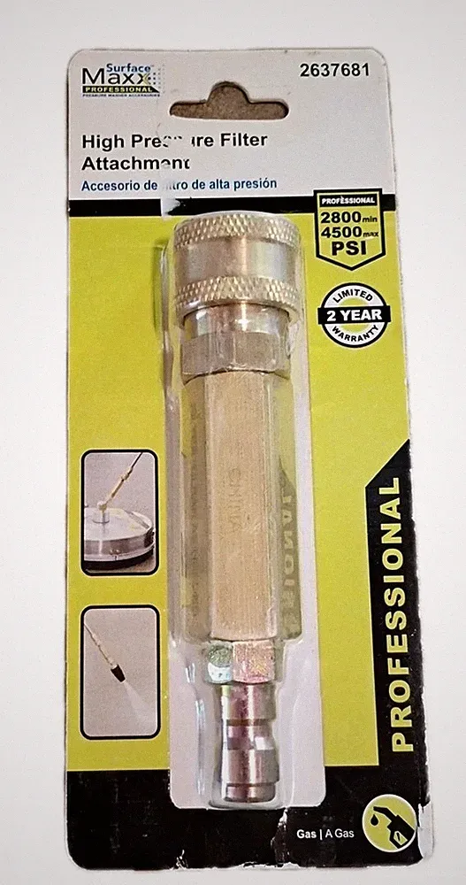 SurfaceMaxx 1/4-in Quick Connect Brass Filter Pressure Washer Attachment 4500 PS