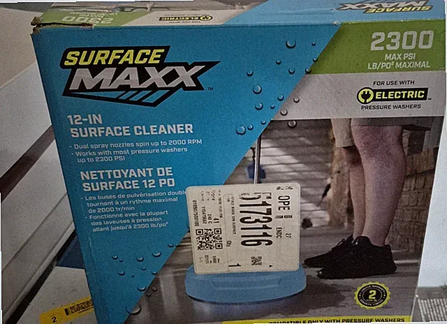 Surfacemaxx 12-in Surface Cleaner for Electric Pressure Washer 2300 PSI Max