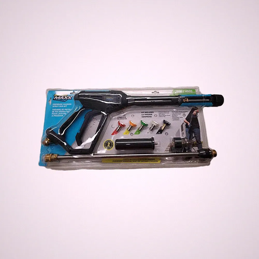 SurfaceMaxx 4500 PSI Pressure Washer Spray Gun Kit Wand 5 Tips Electric Gas 20in