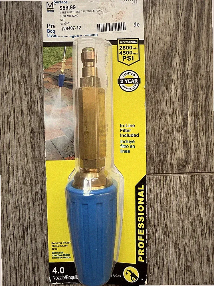 SurfaceMaxx Pro 4.0 GPM Rotating Turbo Nozzle 4500 PSI Pressure Washer NEW