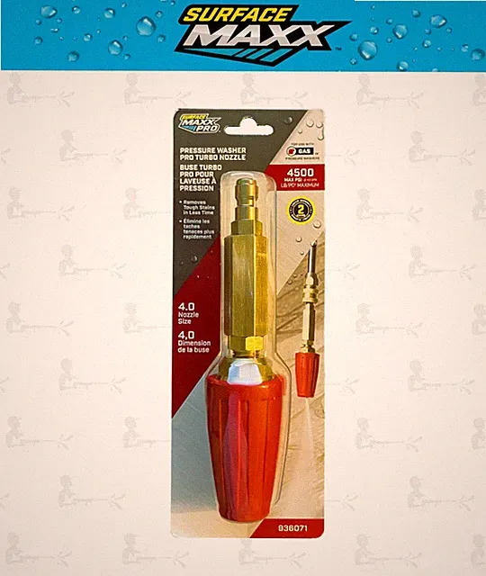 SurfaceMaxx PRO 4500 Max PSI 7" Long Turbo with 1/4" Nozzle Opening - BRAND NEW