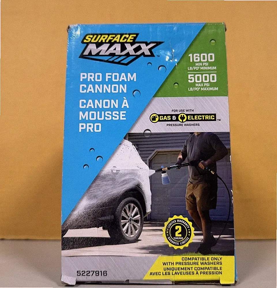 SurfaceMaxx Pro Foam Cannon Car Pressure Washer for Vehicles 5000 PSI Fast Shipp