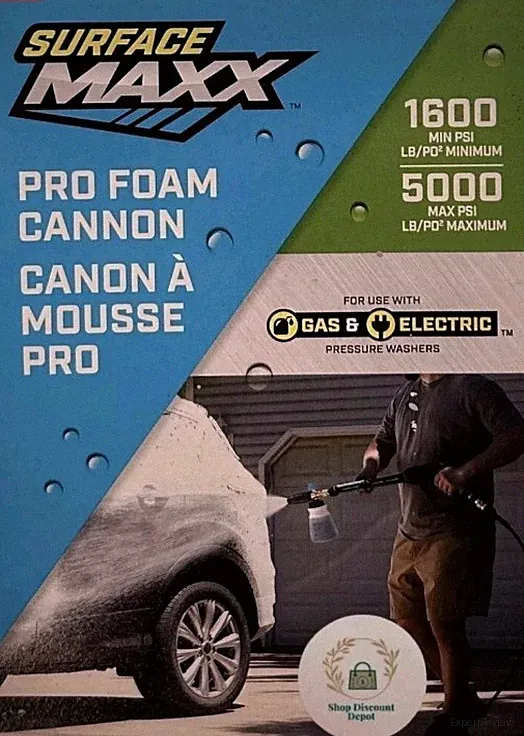 SurfaceMaxx Pro Foam Cannon Car Pressure Washer for Vehicles 5000 PSI - NEW