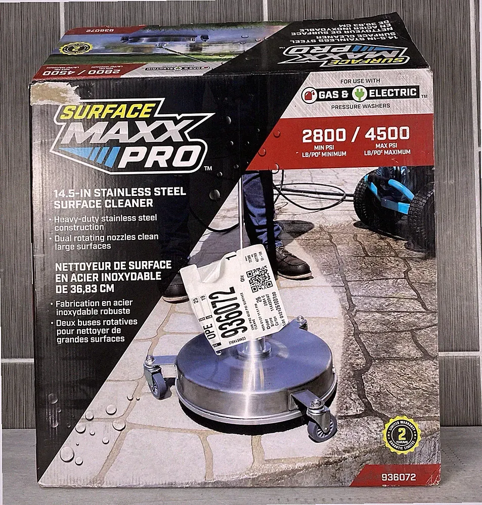 SurfaceMaxx SGY-PWA77 Pro 4500 PSI Rotating 14.5 inch Surface Cleaner 1/4” Inlet