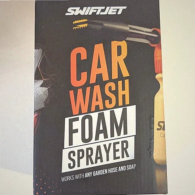 SwiftJet Car Wash Foam Gun +Microfiber Wash Mitt Foam Cannon Works with Any Soap