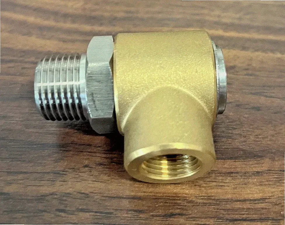Swivel 1/2" MPT x 3/8" FPT Hose Reel Pressure Washer Swivel Fitting 90 Degree