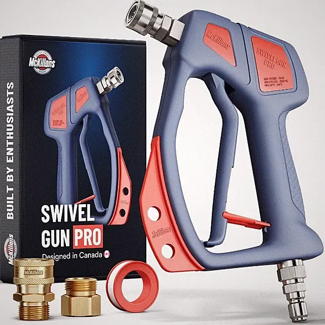 Swivel Gun Pro - Swivel High Pressure Water Handle with 3/8" Male Plug and 1/4”