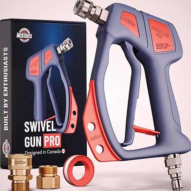 Swivel Gun Pro Swivel High Pressure Water Handle With 3/8" Male Plug And 1/4 Qu