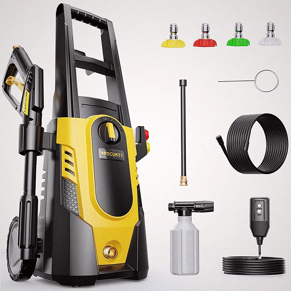 Tcisa Electric Pressure Washer, 3700 PSI, 2.5 GPM, Corded with 35FT Power Cord