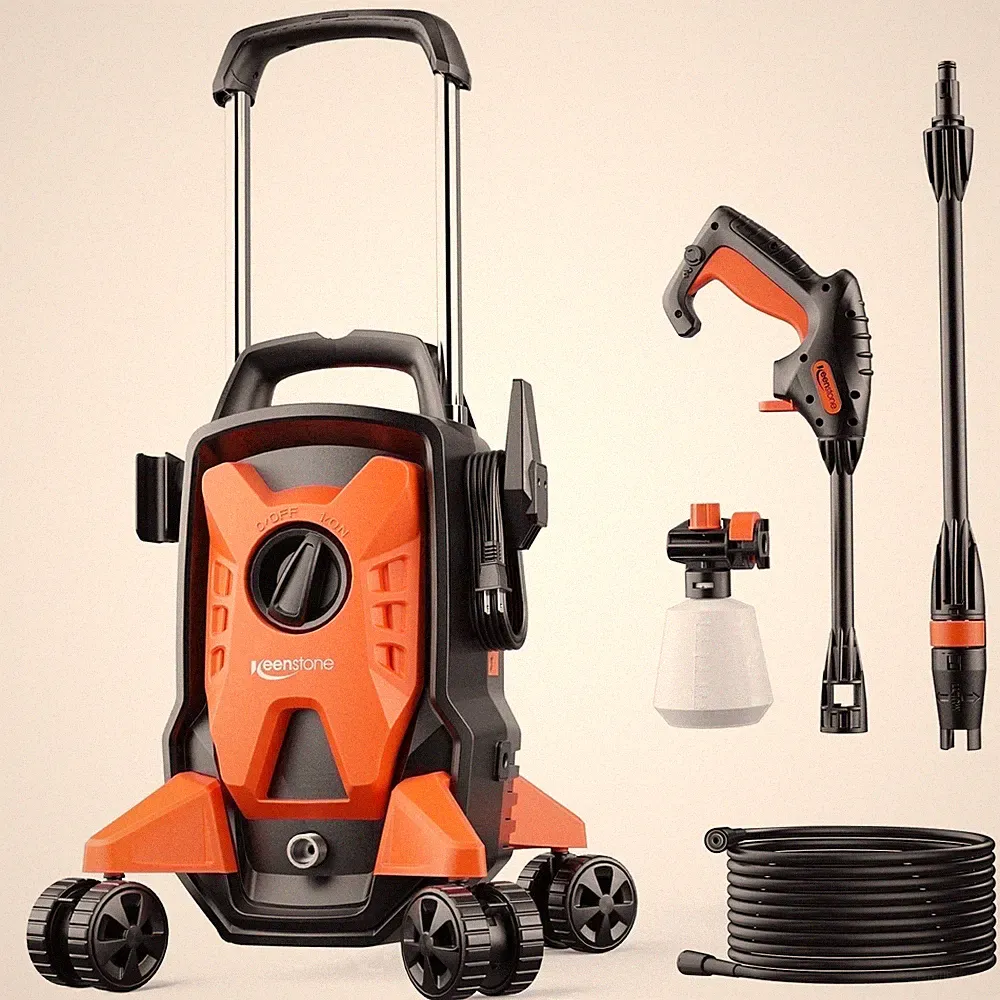 Tcisa Electric Pressure Washer, 4000 PSI, 2.8 GPM, Adjustable Nozzle 0-120, 35FT
