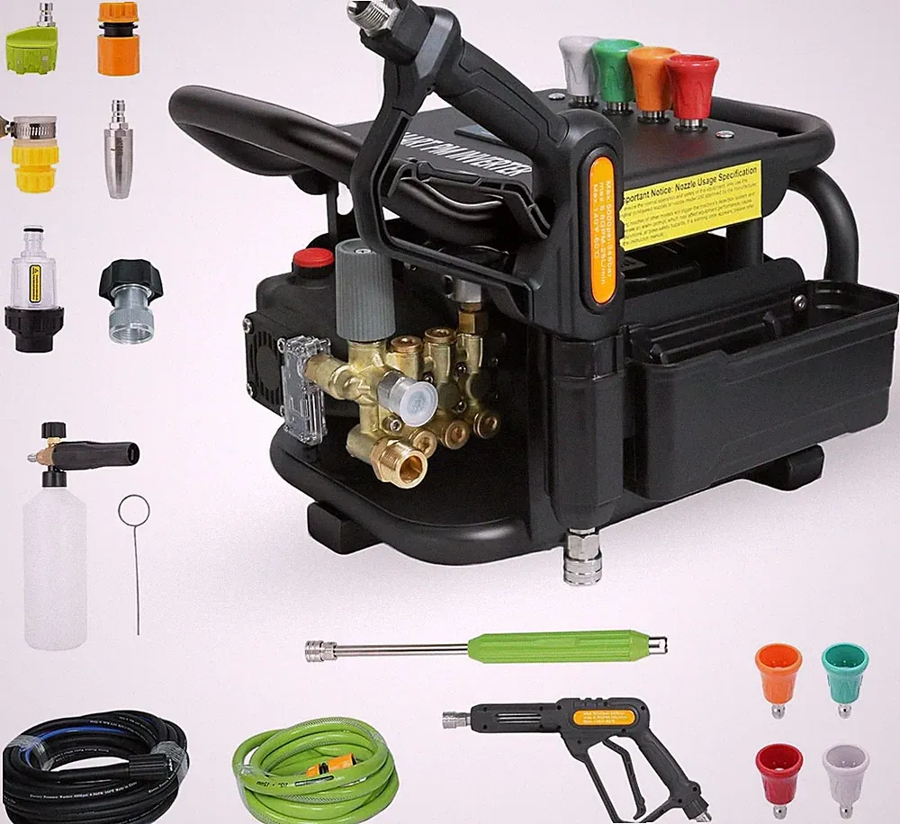 Tecoloy 100bar 2.3GPM Electric Pressure Washer, 65dB Quiet, Triplex Pump