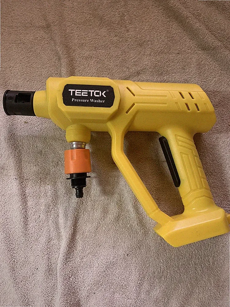 Teetok Yellow Cordless Handheld Pressure Washer Cleaner Sprayer