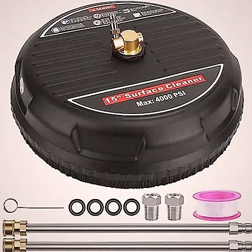 TEQHOME 15'' PRESSURE WASHER SURFACE CLEANER, 4000PSI POWER SURFACE CLEANER