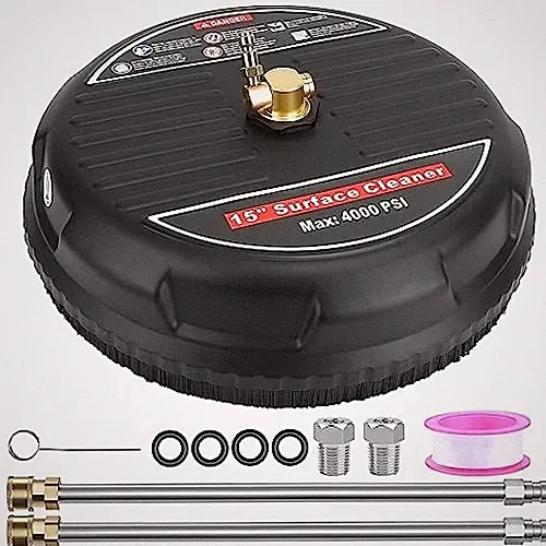 TEQHOME 15'' PRESSURE WASHER SURFACE CLEANER, 4000PSI POWER SURFACE CLEANER