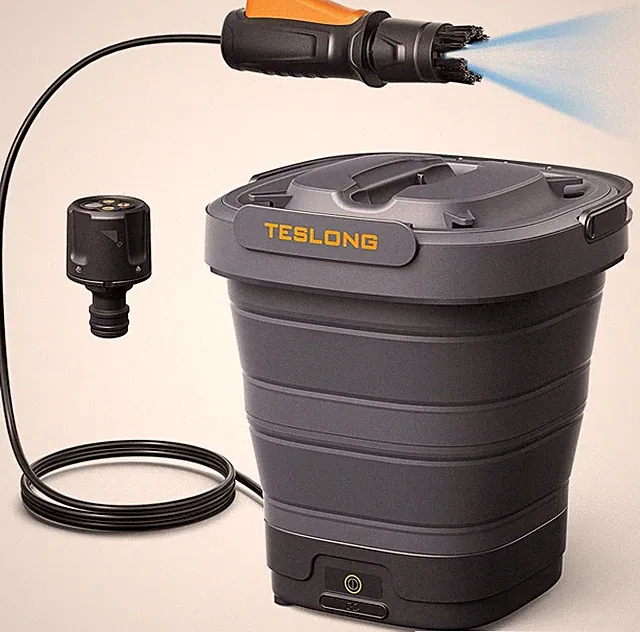 Teslong Multifunction Pressure Washer Portable Foldable with 12L Tank + 10L Bag