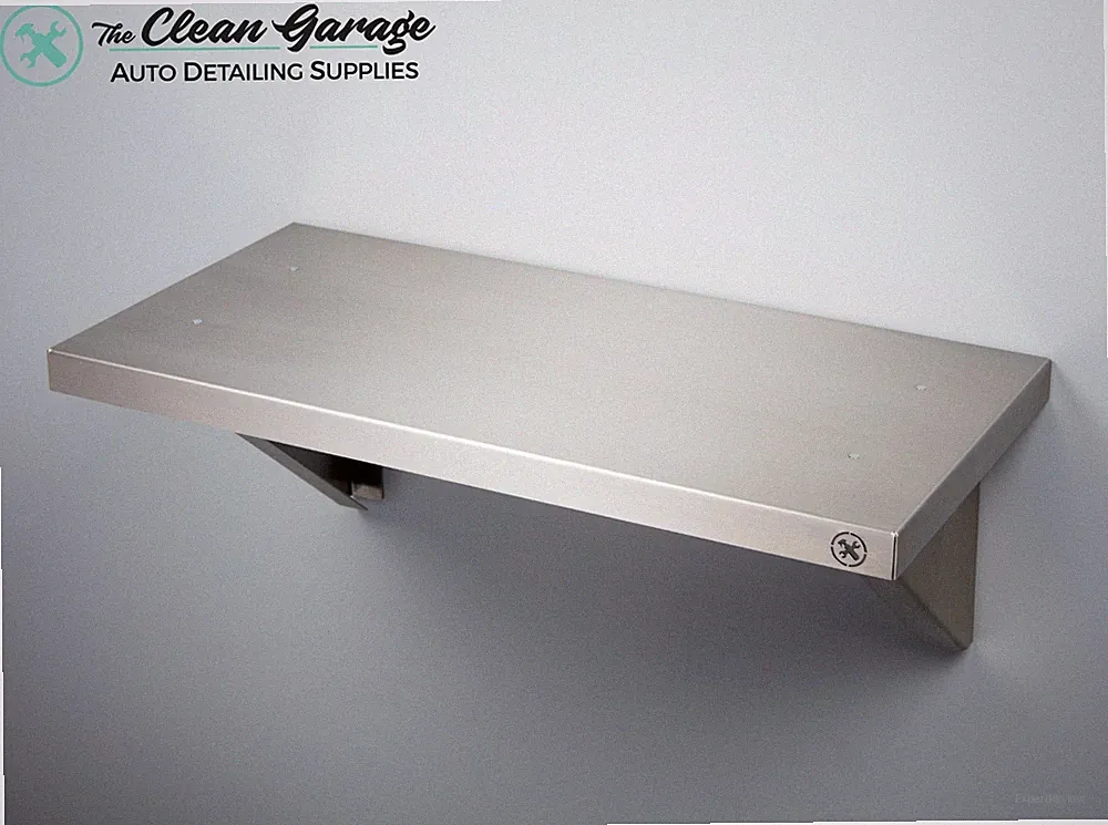 The Clean Garage Stainless Steel Wall Mount Pressure Washer Shelf | 20" x 10"