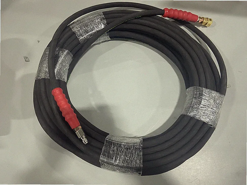 TIANTINGHEN 100FT PRESSURE WASHER HOSE MAX 4800 PSI - BLACK/RED