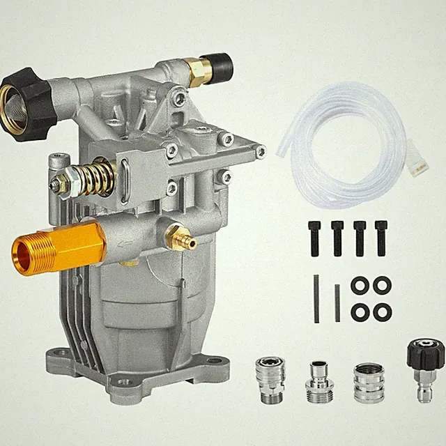 Tool Daily 3/4" Shaft Horizontal Pressure Washer Pump, Replacement Silver