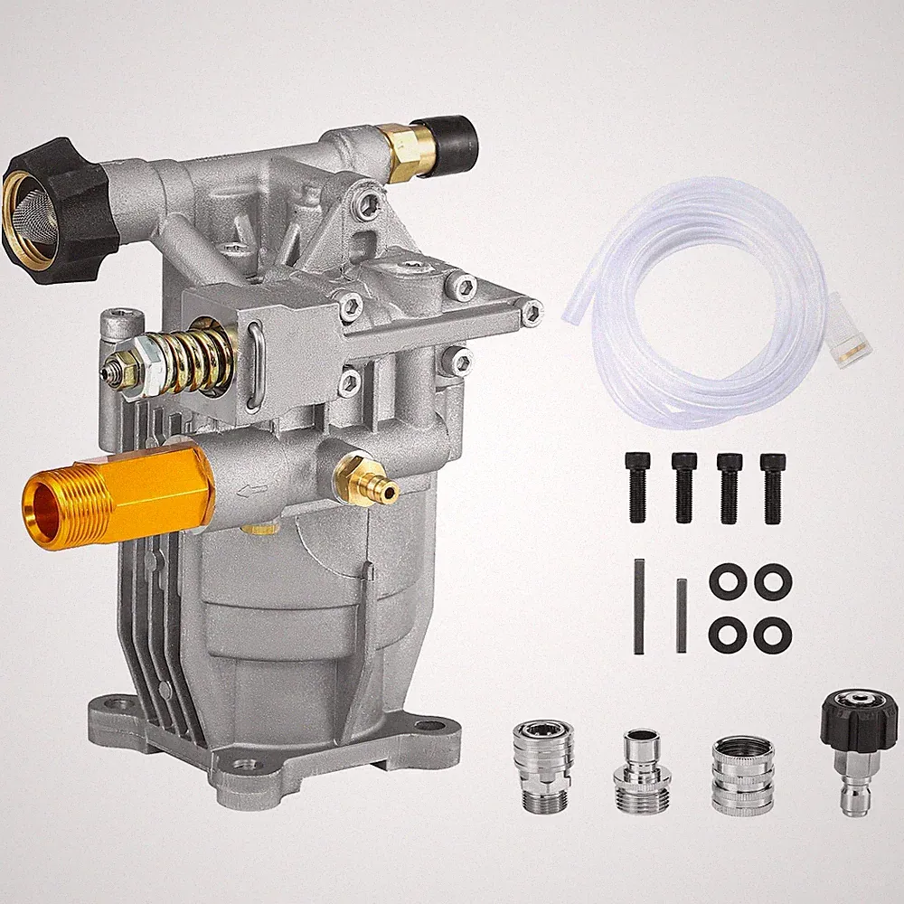 Tool Daily 3/4" Shaft Horizontal Pressure Washer Pump, Replacement Silver