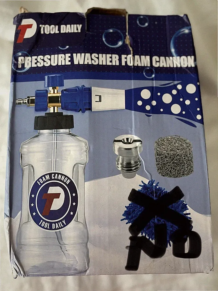 Tool Daily Adjustable Pressure Washer Foam Cannon Snow Soap Blaster 1.1mm Nozzle
