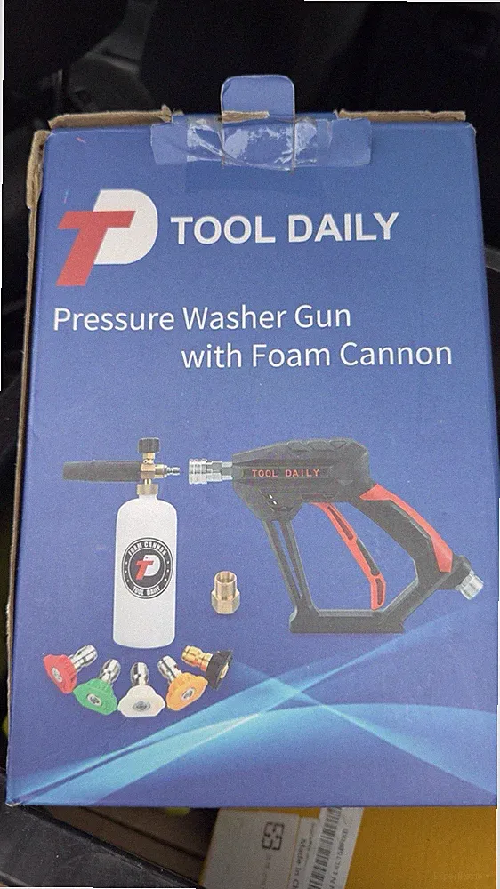 Tool Daily Blue Pressure Washer Gun with Foam Cannon for Pressure Washer