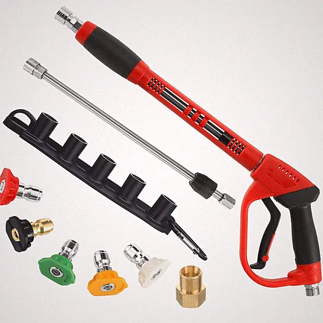 Tool Daily Deluxe Pressure Washer Gun, with Replacement 40inch, Black, Red