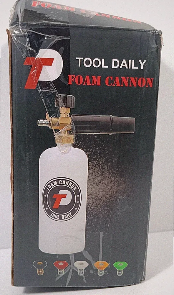 Tool Daily Foam Cannon 1/4 Inch Quick Connector 1 Liter 5 Pressure Washer