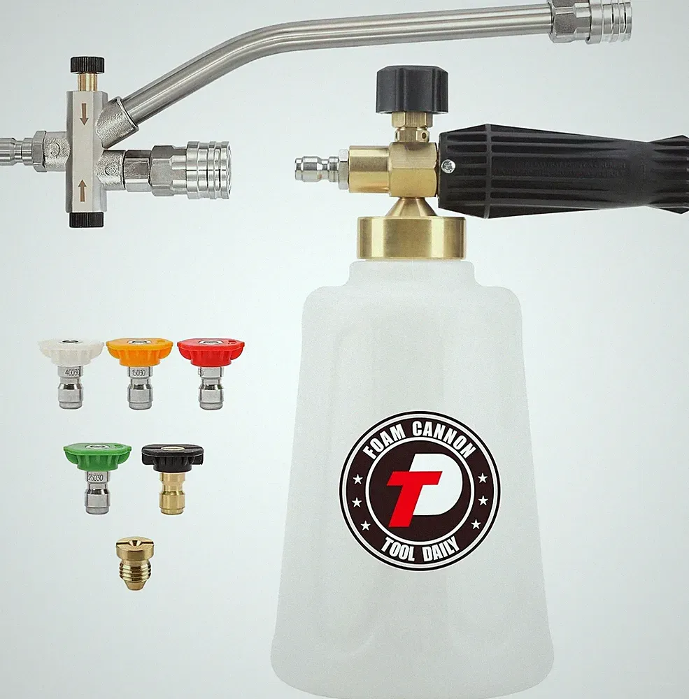 Tool Daily Foam Cannon For Pressure Washer Double Tip 5 Nozzles 3600 PSI