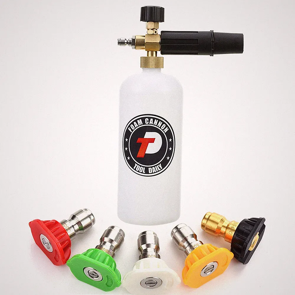 Tool Daily Foam Cannon with 1/4 Inch Quick Connector 1 Liter 5 Pressure Washe...