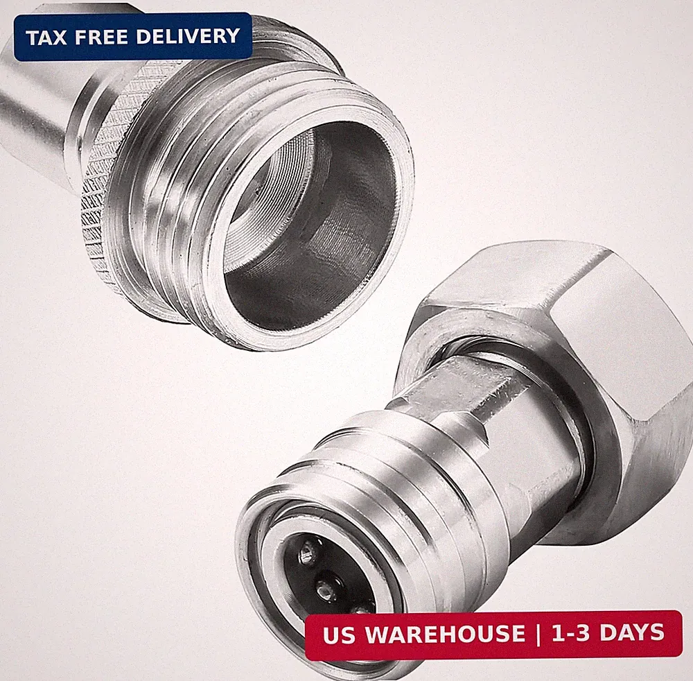 Tool Daily Garden Hose to Pressure Washer Adapter, 3/4" GHT Female to 1/4" Quick