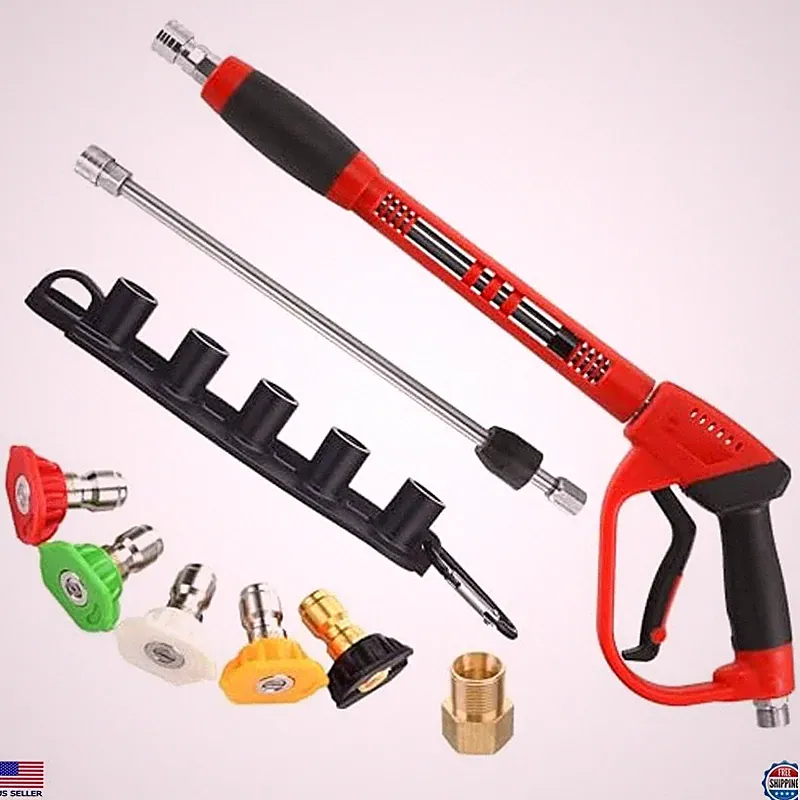 Tool Daily Premium Pressure Washer Gun Set - 40" Wand, 5 Nozzles, M22, 5000 PSI