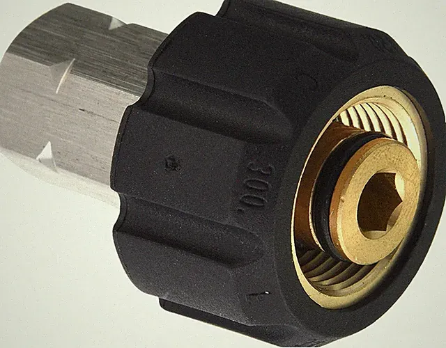 Tool Daily Pressure Washer Adapter, M22 to 3/8, Black, Gold, Silver