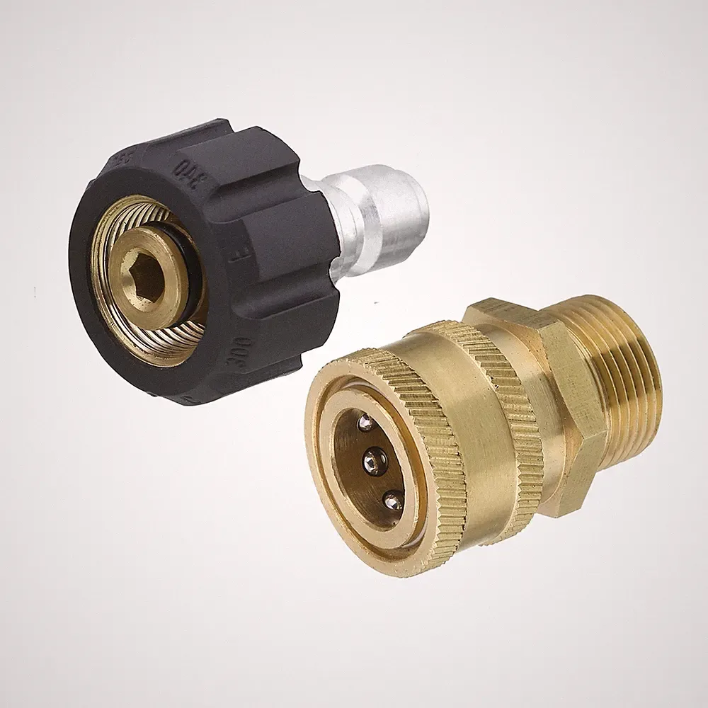 Tool Daily Pressure Washer Adapter Set, M22 14mm Brass, As Shown