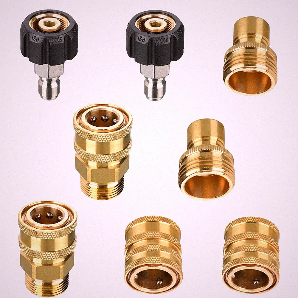 Tool Daily Pressure Washer Adapter Set, M22 14mm to 3/8" Quick Connect Kit