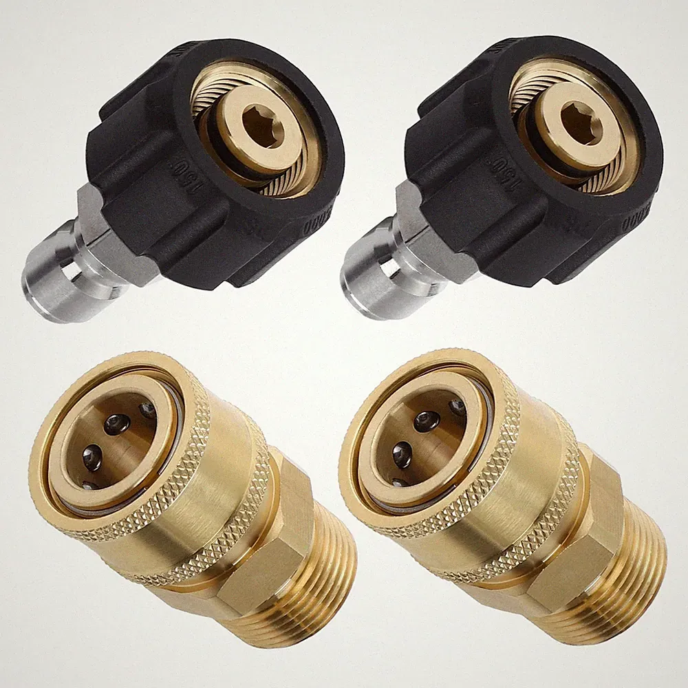 Tool Daily Pressure Washer Adapter Set, M22-14mm to 3/8" Quick Connect | Pres...