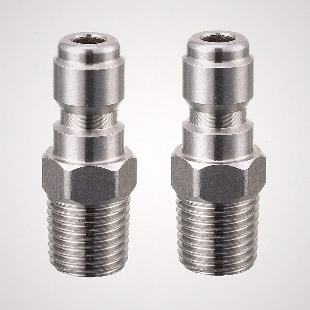 Tool Daily Pressure Washer Coupler, Quick Connect Plug, 1/4 Inch Male Silver