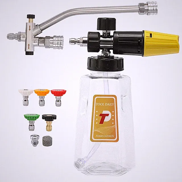 Tool Daily Pressure Washer Foam Cannon with Clear, Silver, Black