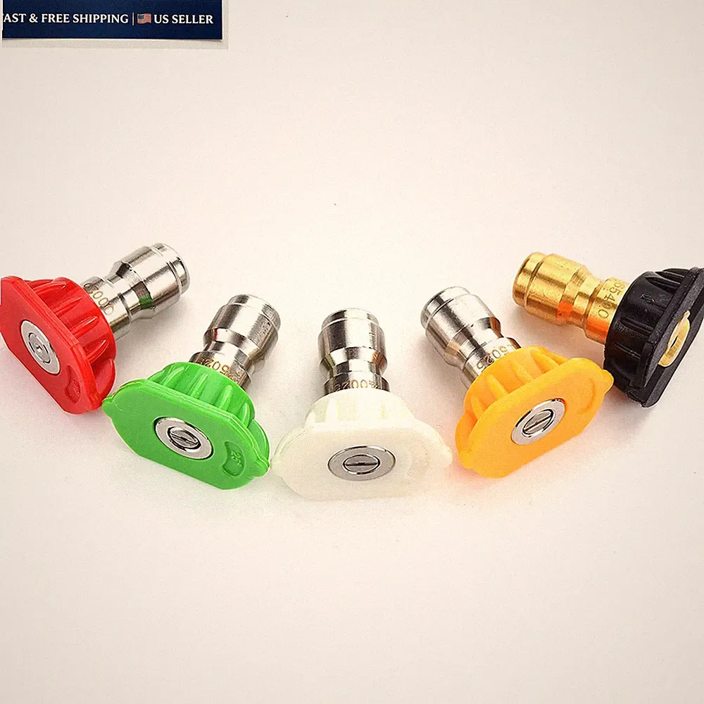 Tool Daily Pressure Washer Nozzle Tips Multiple Orifice 2.5, 5 Colors