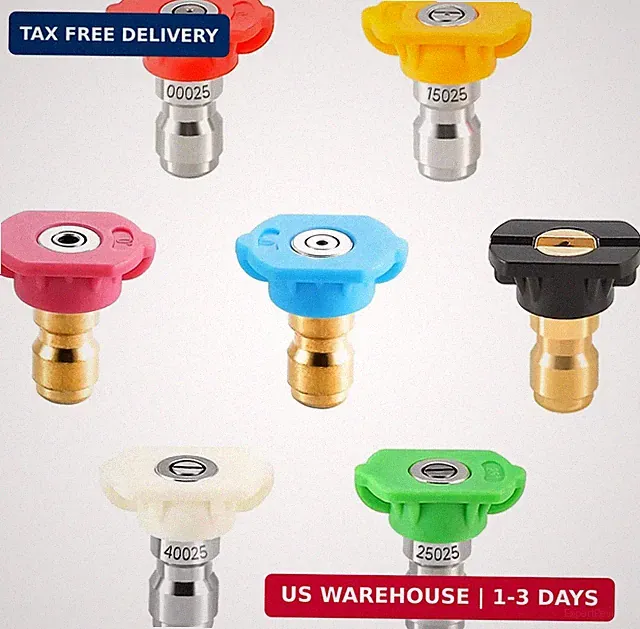 Tool Daily Pressure Washer Tips, Set of 7 Power Washer Nozzle Tips Multiple Degr