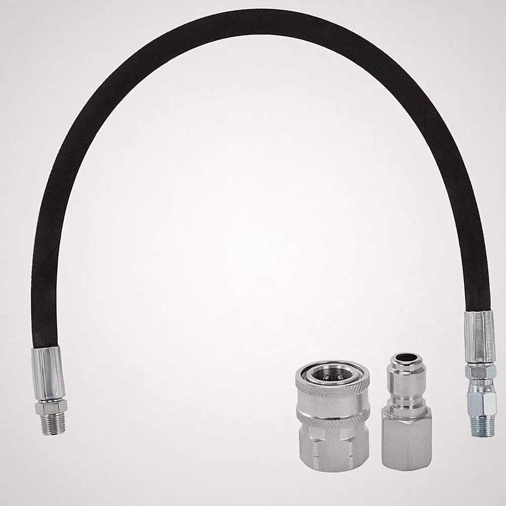 Tool Daily Pressure Washer Whip Hose 2 FT with Swivel, 3/8" NPT, 2 FT, Black