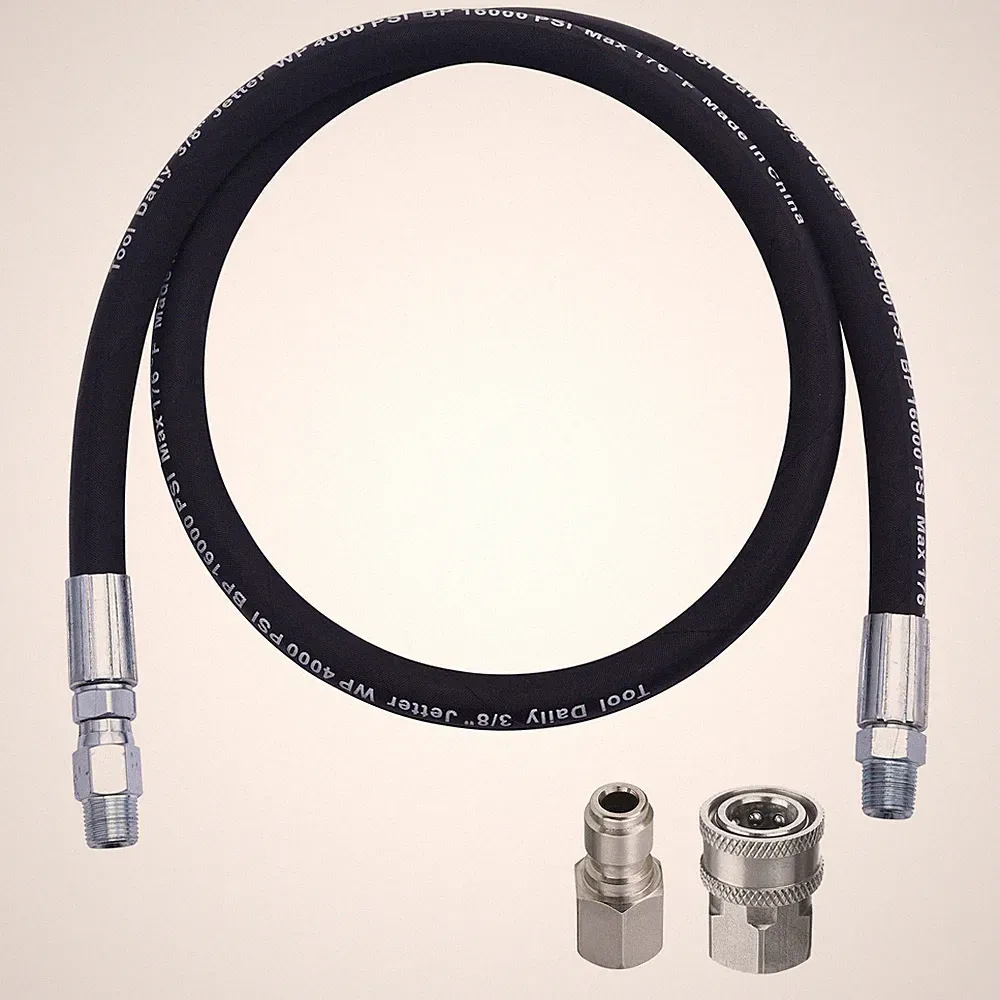 Tool Daily Pressure Washer Whip Hose with Swivel, Hose Reel Connector for Pre...