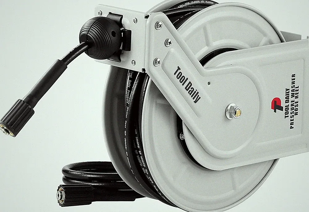 Tool Daily Retractable Pressure Washer Hose Reel 60FT 1/4