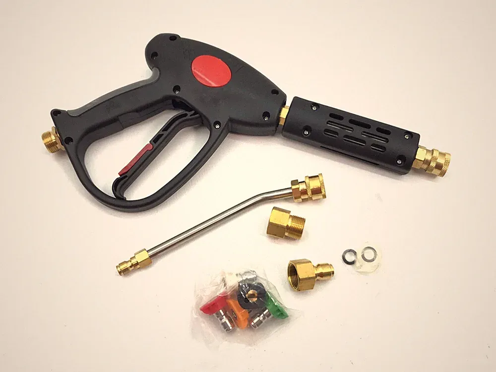 Tool Daily Short Pressure Washer Gun, High Replacement, M22 Thread, with 5 Nozzl
