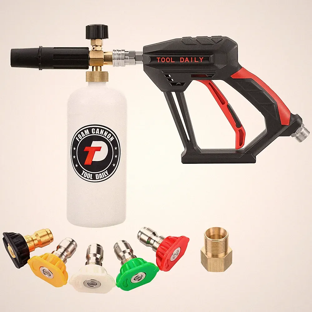 Tool Daily Short Pressure Washer Gun With Foam Cannon, 1/4 Inch Quick