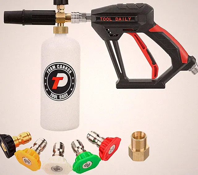 Tool Daily Short Pressure Washer Gun with Foam Cannon, 1/4" Quick Connect